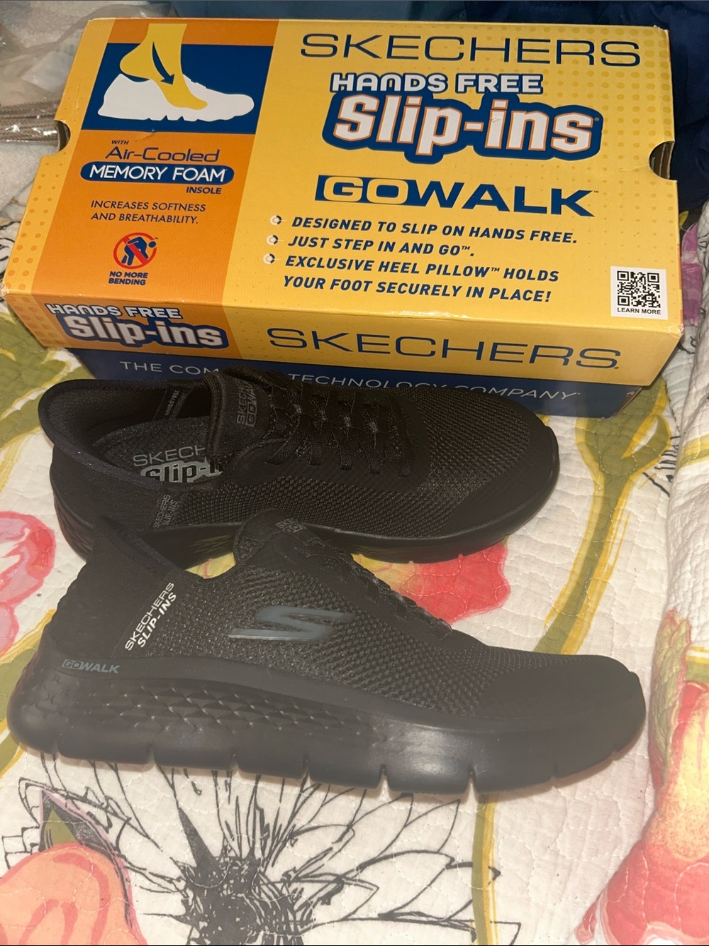 Skechers Go walk memory foam Black Slip-Ins Sneaker Athletic shoes